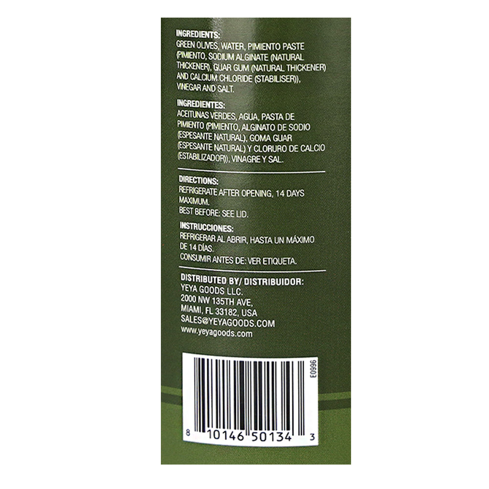 Aceitunas españolas cortadas para ensaladas YEYA (340 g / 12 oz)